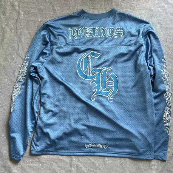 Chrome Hearts Sports Mesh Warm Up Jersey Blue - Picture 5 of 6